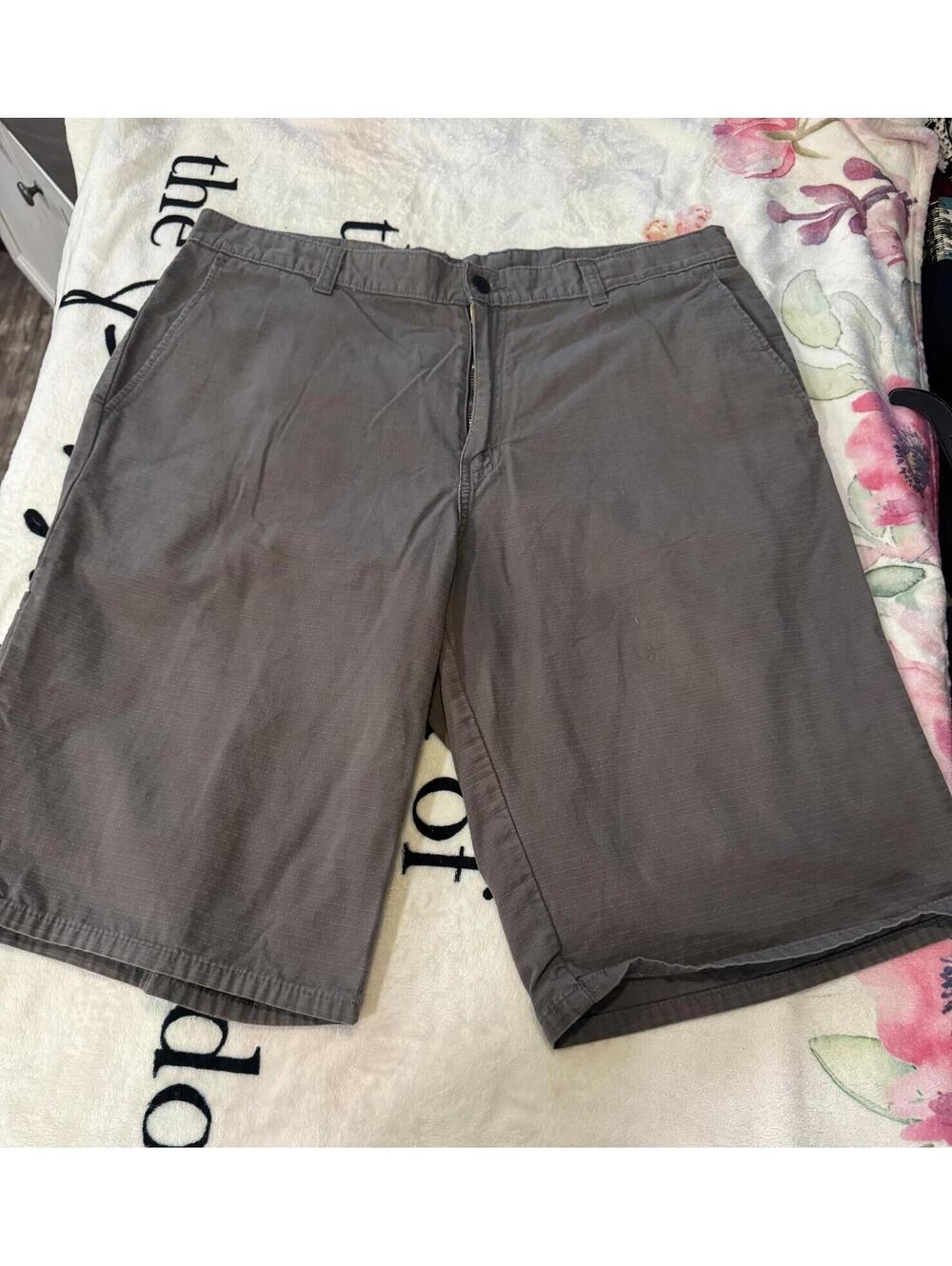 Dickies Shorts Mens 36 Gray Cotton Ripstop Skater Streetwear Grunge Workwear